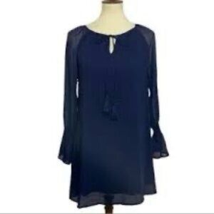 NWOT Francesca's Collections Navy Long Sleeve Dress Size S